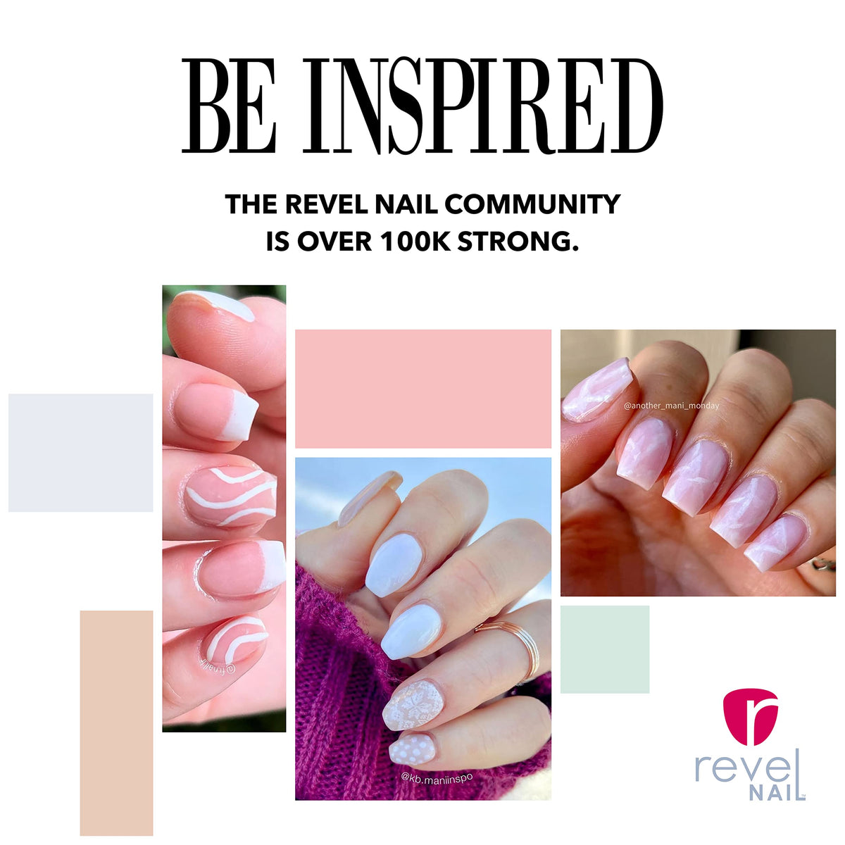 Revel Nail in-use photo of finished French manicure showing chip-resistant shine
