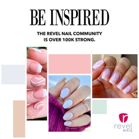 Revel Nail in-use photo of finished French manicure showing chip-resistant shine