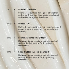 Reverie applied on damp hair smoothing frizz and improving manageability