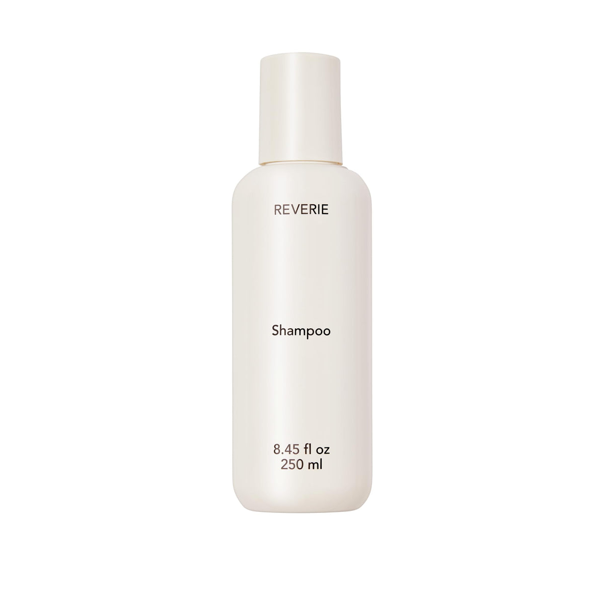 REVERIE front packaging showing clean-balancing shampoo and benefits