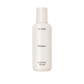 REVERIE front packaging showing clean-balancing shampoo and benefits