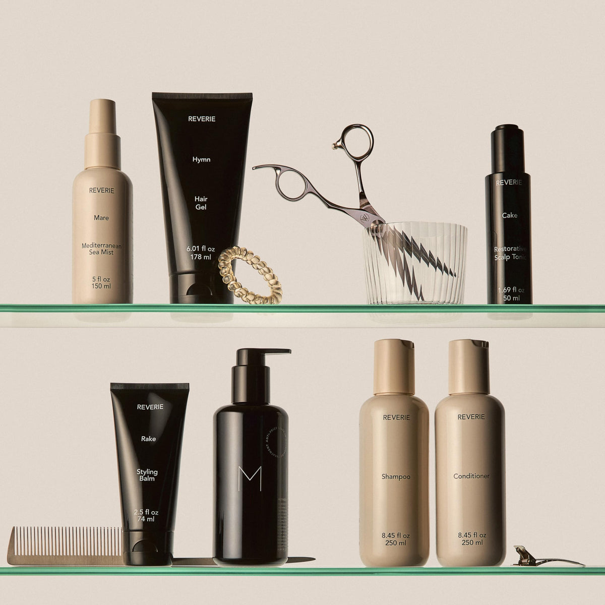 REVERIE shampoo being massaged into hair demonstrating effective cleansing