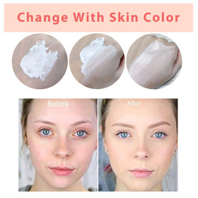 REVIGLAM applied with sponge showing seamless blending advantage