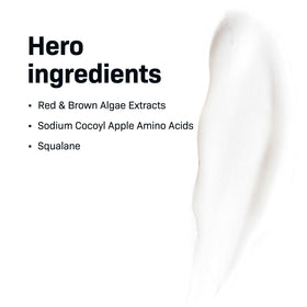 Revision Skincare bottle with apple amino acids and algae ingredients highlighted