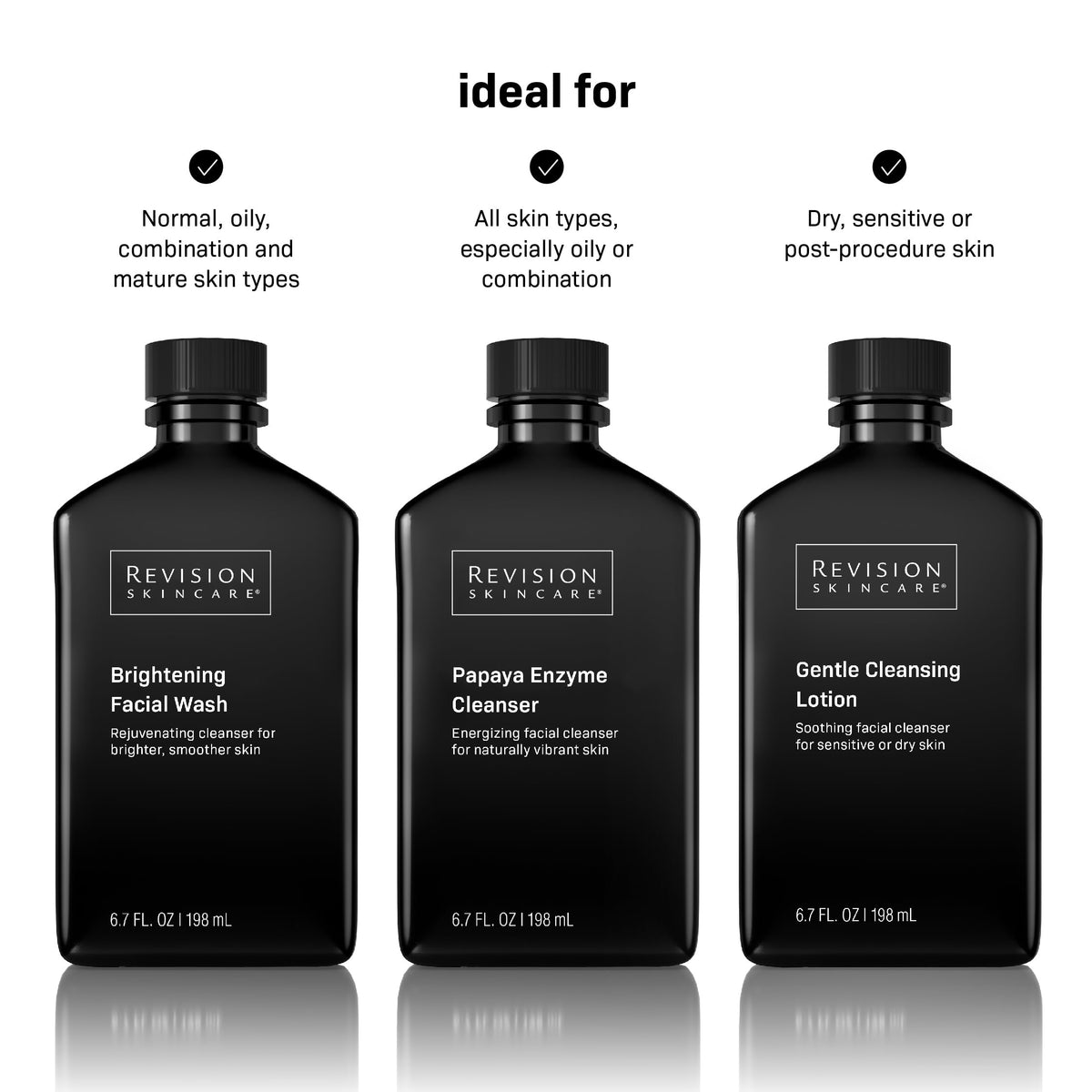 Revision Skincare cleanser placed on bathroom shelf suggesting daily routine benefit