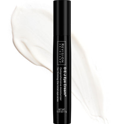 Revision Skincare D·E·J Eye Cream front jar showing sleek packaging and brand trust