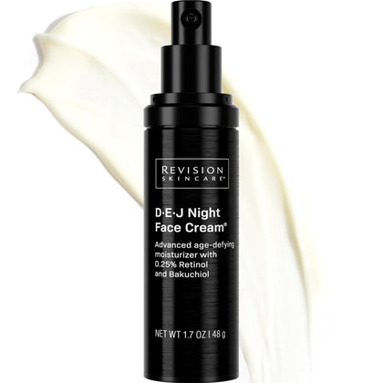 Revision Skincare D·E·J Night Face Cream front jar for clear product display and confidence