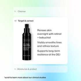 Revision Skincare jar on bathroom counter in nighttime routine scene for real-life use