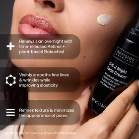 Revision Skincare application close-up demonstrating easy spreadability for nightly use