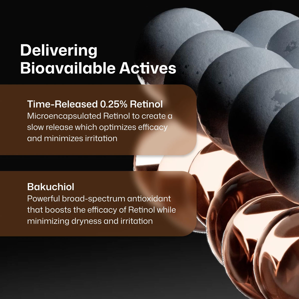 Revision Skincare depiction of retinol and bakuchiol highlighting combined anti-aging benefit