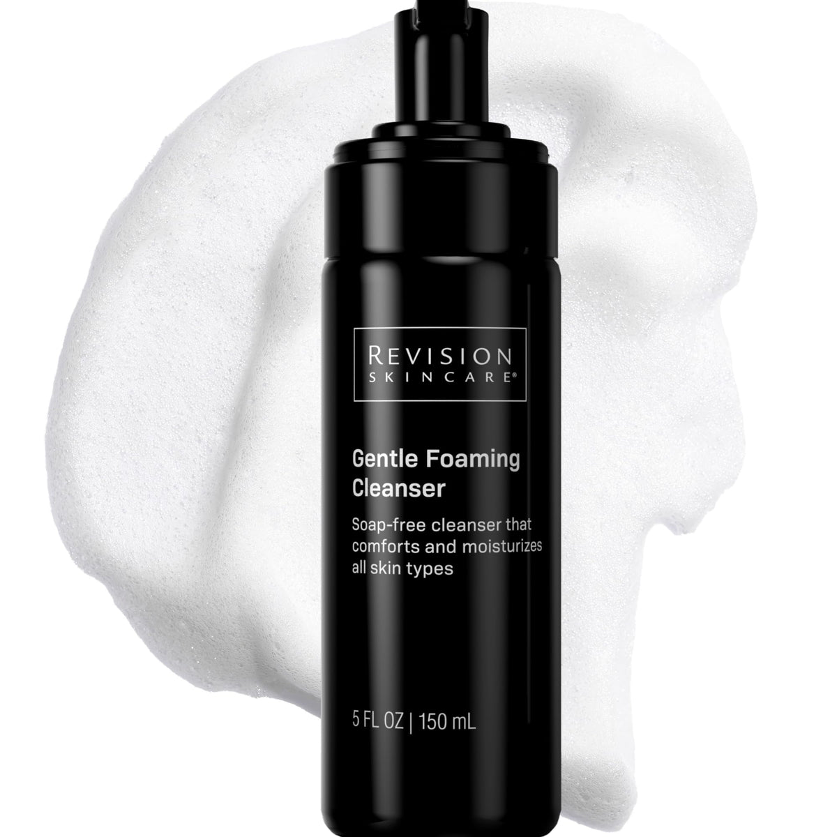 Revision Skincare front packaging showing cleanser and brand clarity benefit