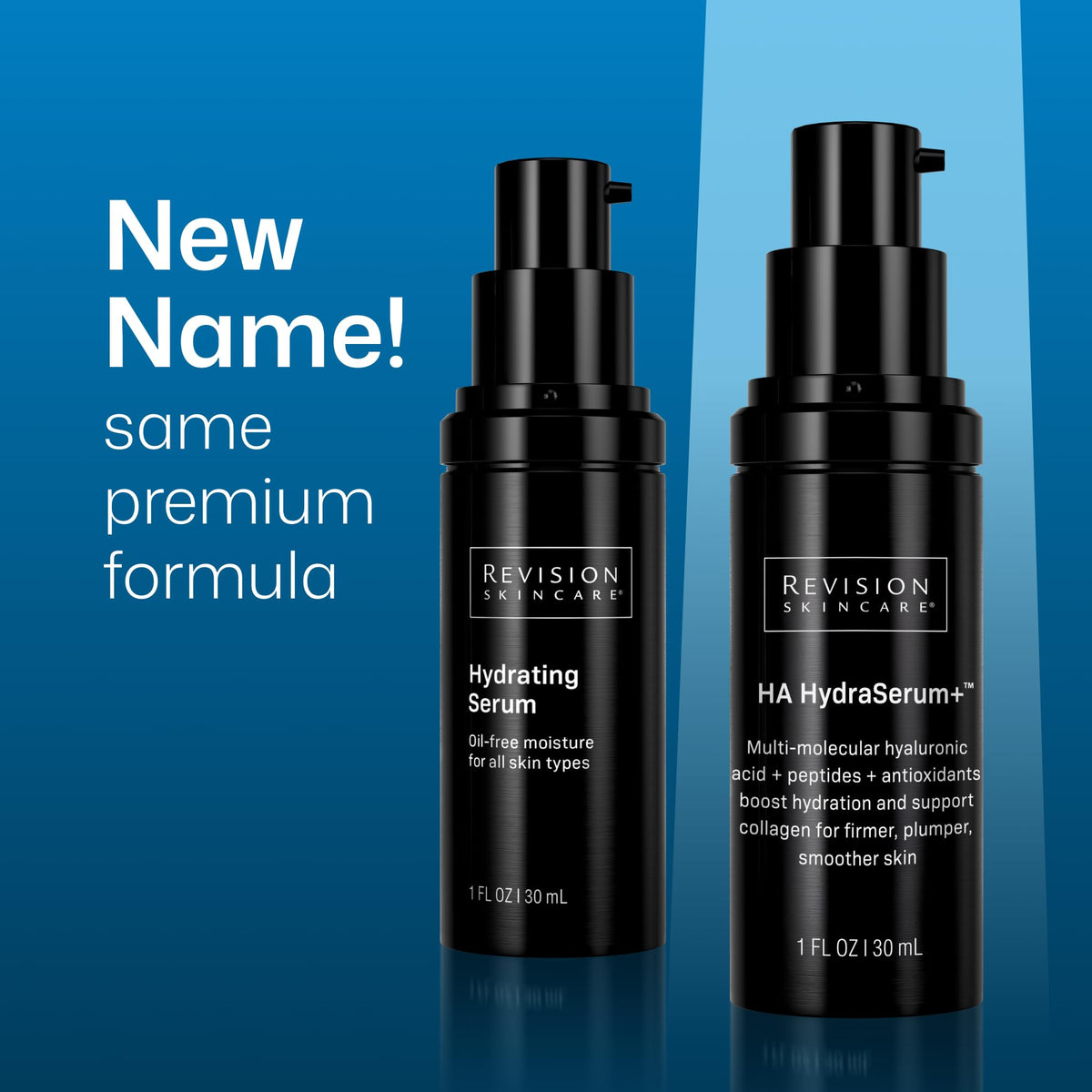 Revision Skincare pump dispensing serum highlighting controlled application benefit