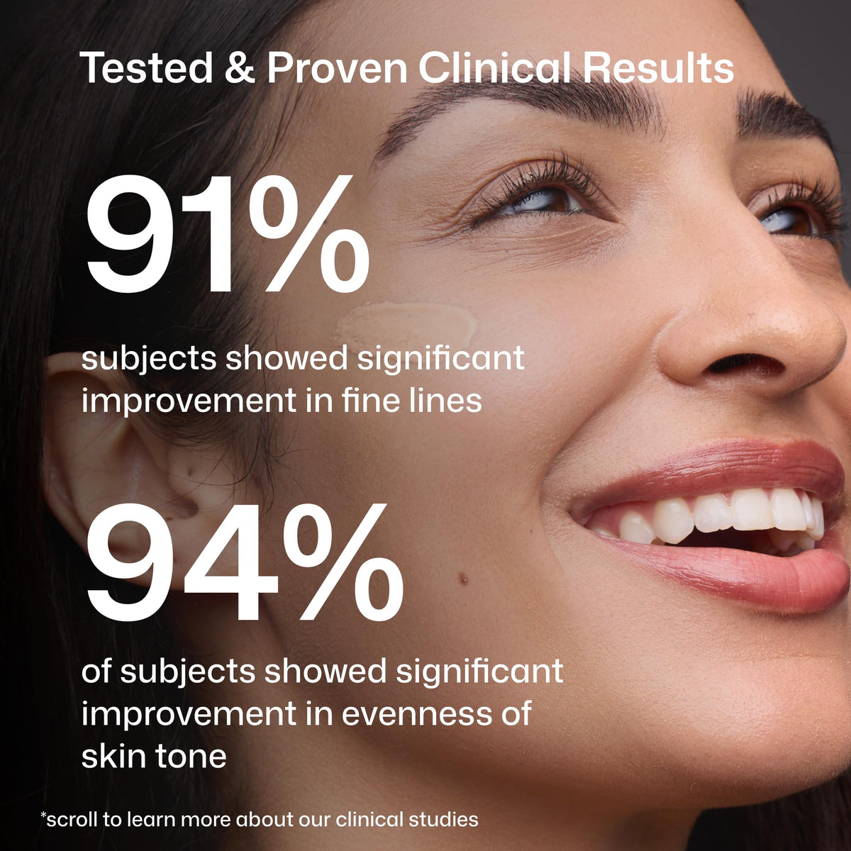Revision Skincare swatch before and after to show concealed redness benefit