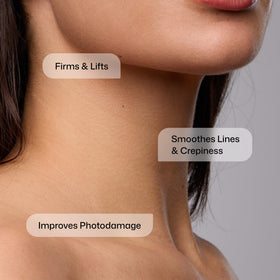Revision Skincare Nectifirm applying to neck demonstrates lifting massage benefit