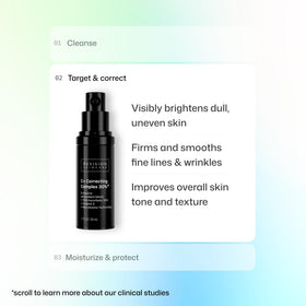 Revision Skincare before and after tone comparison showing visible brightening benefit