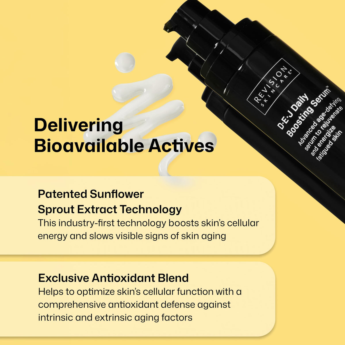Revision Skincare conceptual before and after image emphasizing improved texture and tone