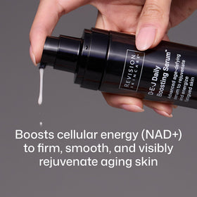 Revision Skincare closeup of pipette dispensing serum highlighting precise application