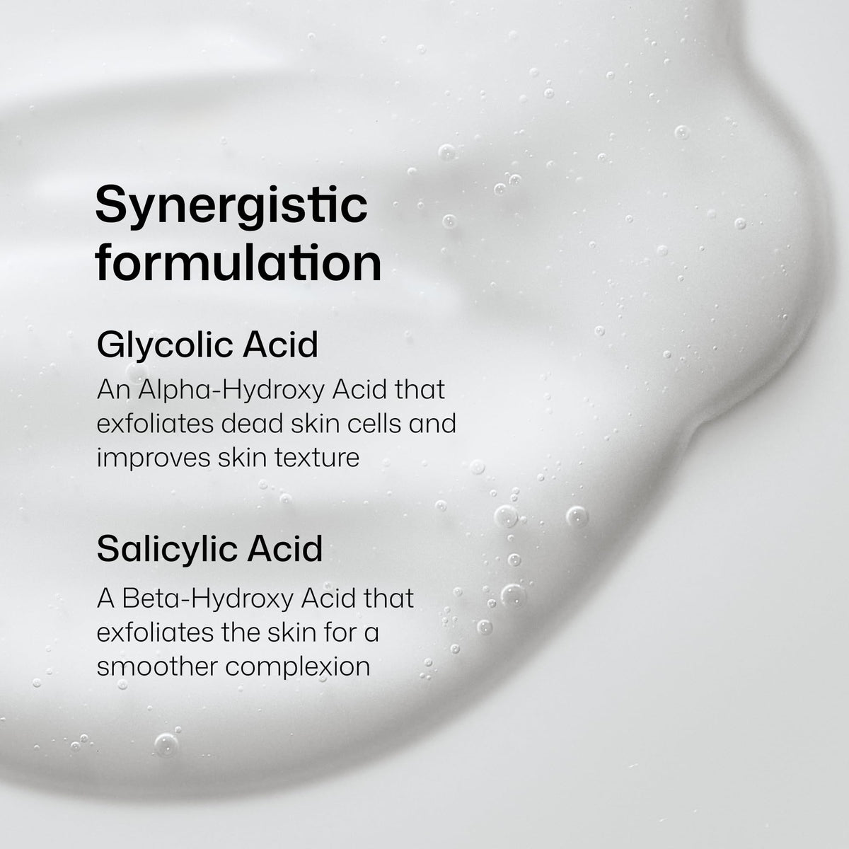 Revision Skincare ingredient display with Vitamin C, glycolic and salicylic acids