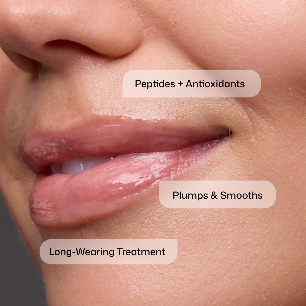 Revision Skincare glossy texture swiped demonstrating hydrating, high-shine finish