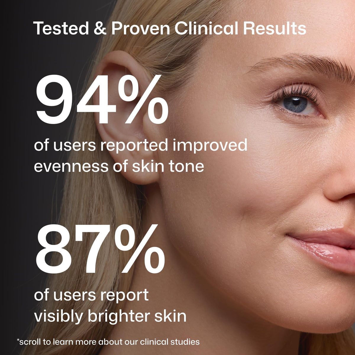 Revision Skincare packaging label close-up showing 30% THD Ascorbate clarity benefit