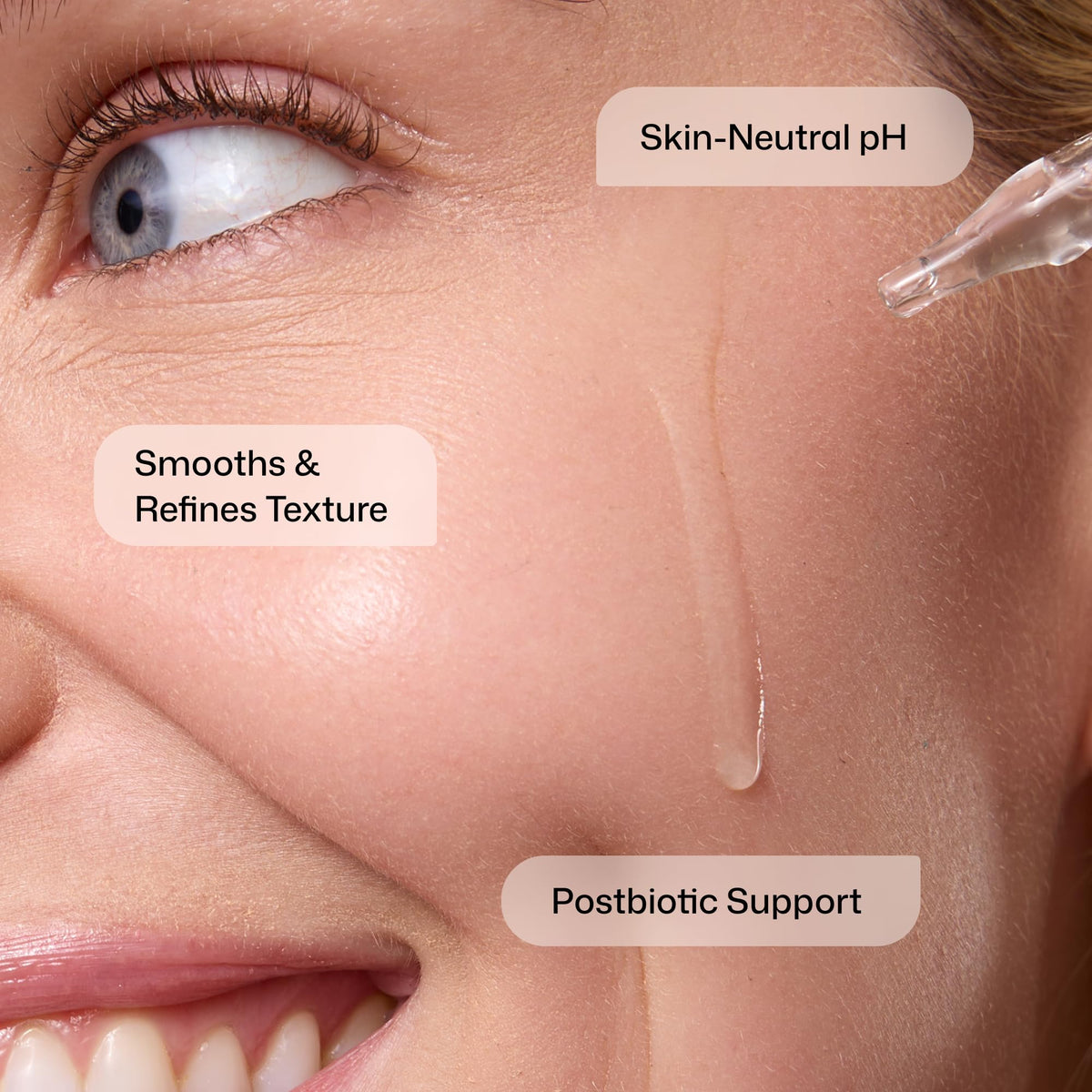 Revision Skincare ingredient label close-up highlighting acid blend transparency