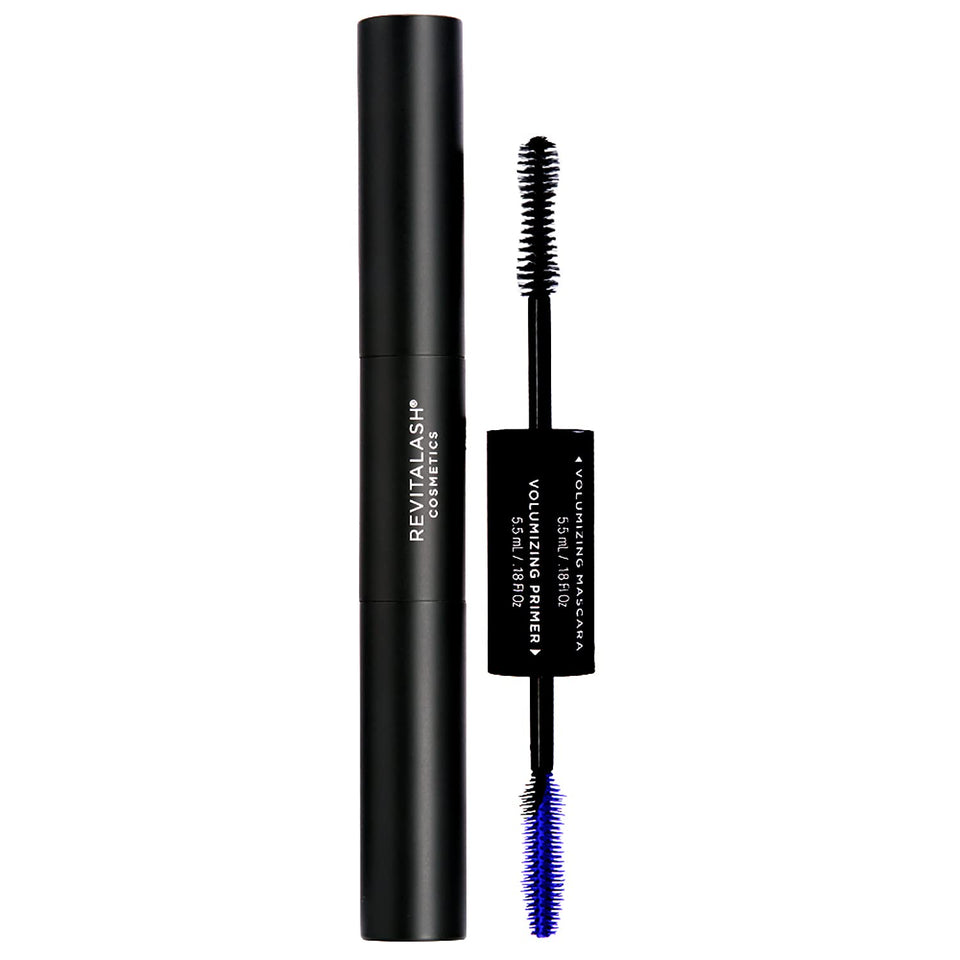 RevitaLash front packaging showing dual-ended set and travel-friendly benefit