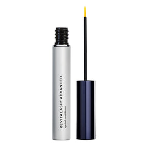 RevitaLash front packaging showing compact 2.0 mL bottle and label benefits