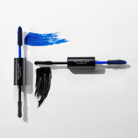 RevitaLash mascara stroke applied to lashes showcasing intense pigment payoff