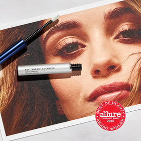 RevitaLash RevitaBrow applied to brows in a dressing table setting demonstrating improved texture