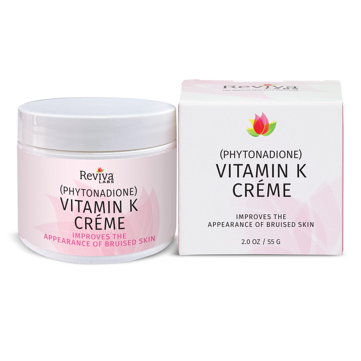 Reviva Labs front packaging showing 2 oz jar and label benefit