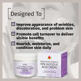 Reviva Labs ingredient label close-up highlighting glycolic acid and botanical extracts
