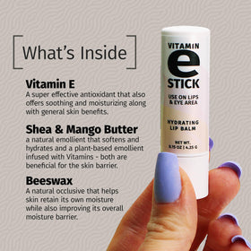 Reviva Labs applied on lips in lifestyle scene for soft, natural-looking moisture