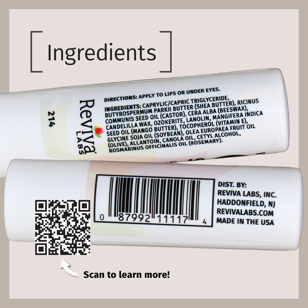 Reviva Labs application under eye illustrating gentle care and reduced dryness