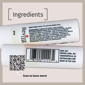 Reviva Labs application under eye illustrating gentle care and reduced dryness