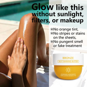 ReviveNerve arm before and after comparison showing gradual bronze result