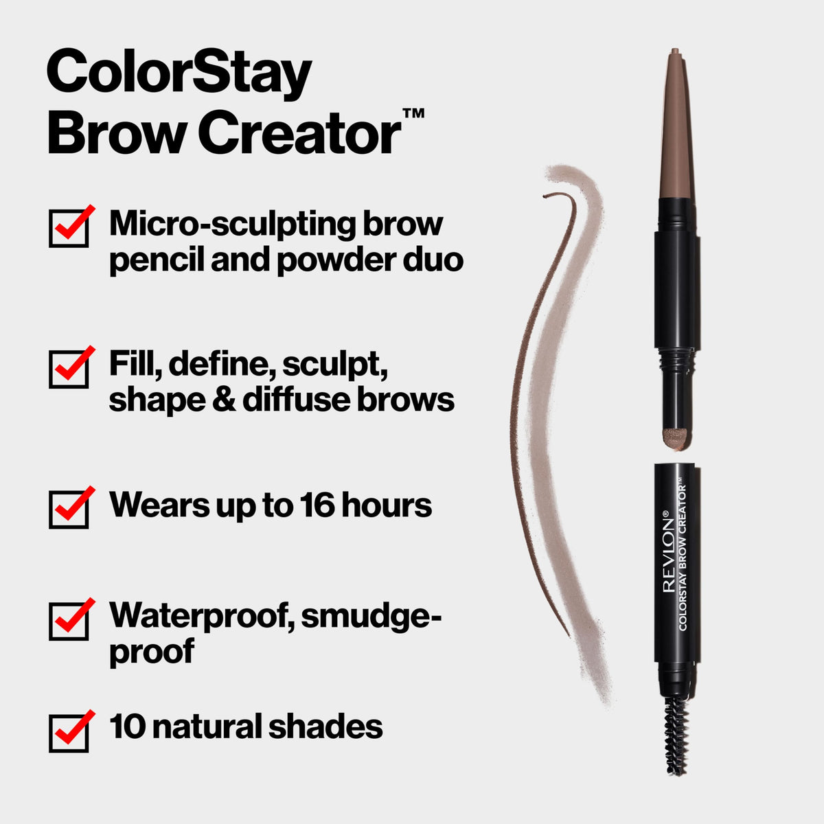 Revlon ColorStay Brow Creator powder pan detail for soft, blendable color