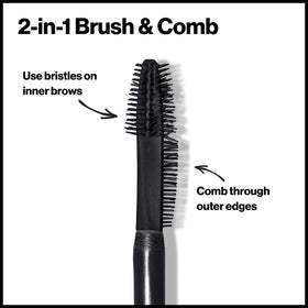 Revlon before and after on brows demonstrating fuller natural-looking results