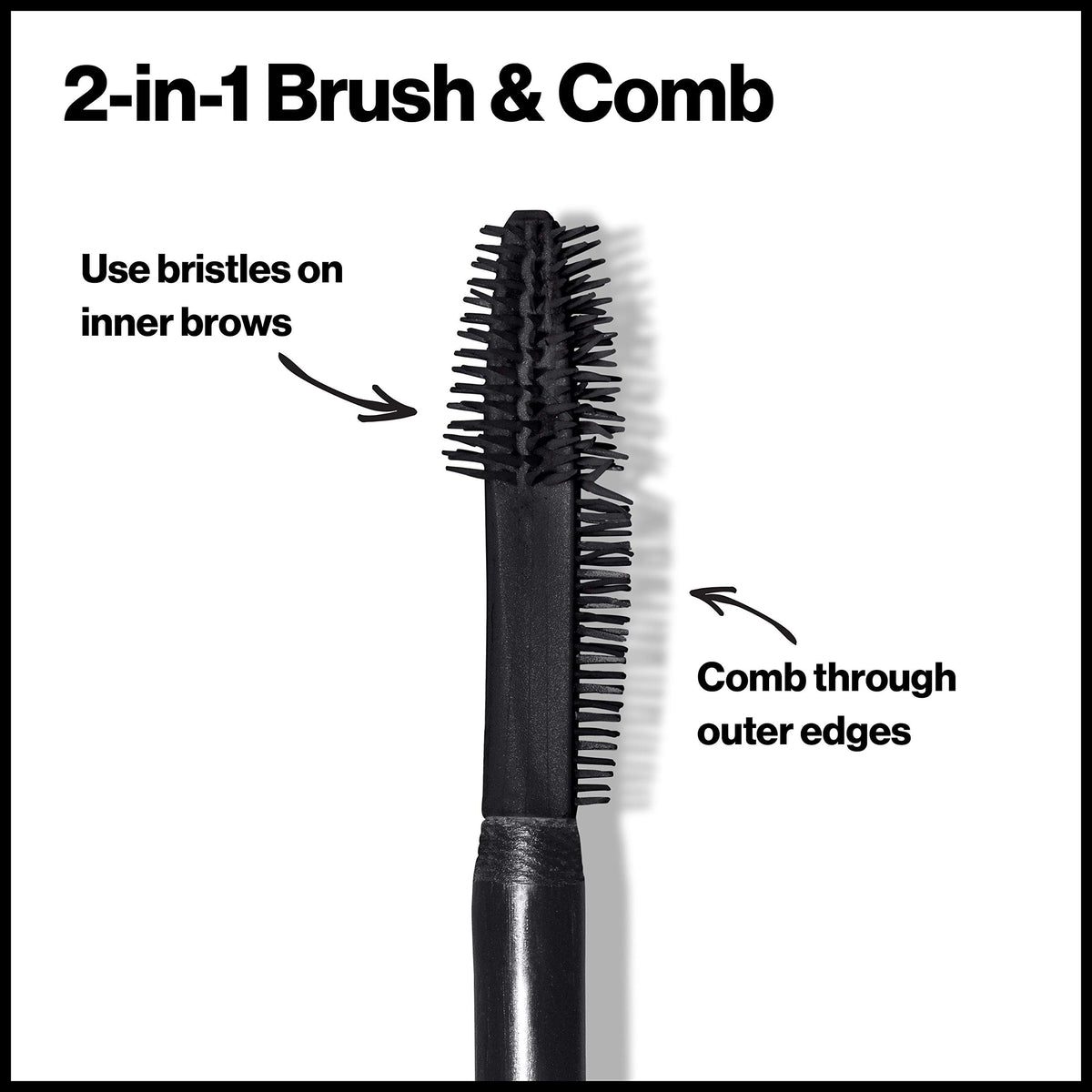 Revlon brow application on eyebrow showing quick volumizing benefit