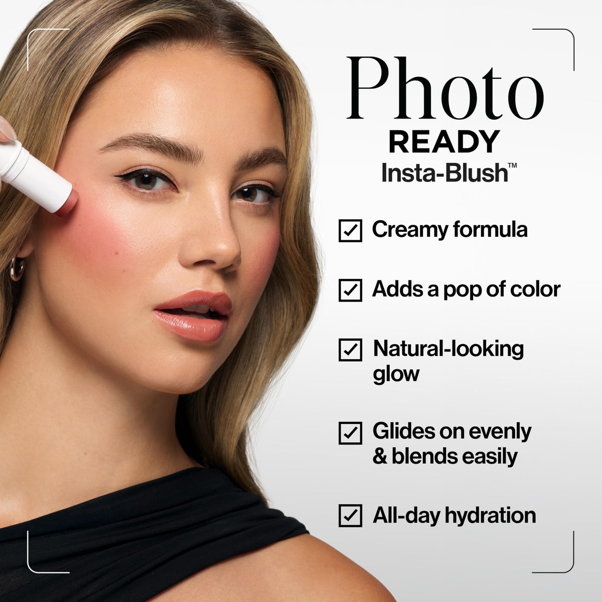 REVLON creamy blush texture close-up highlighting blendability and smooth finish