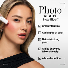 REVLON creamy blush texture close-up highlighting blendability and smooth finish