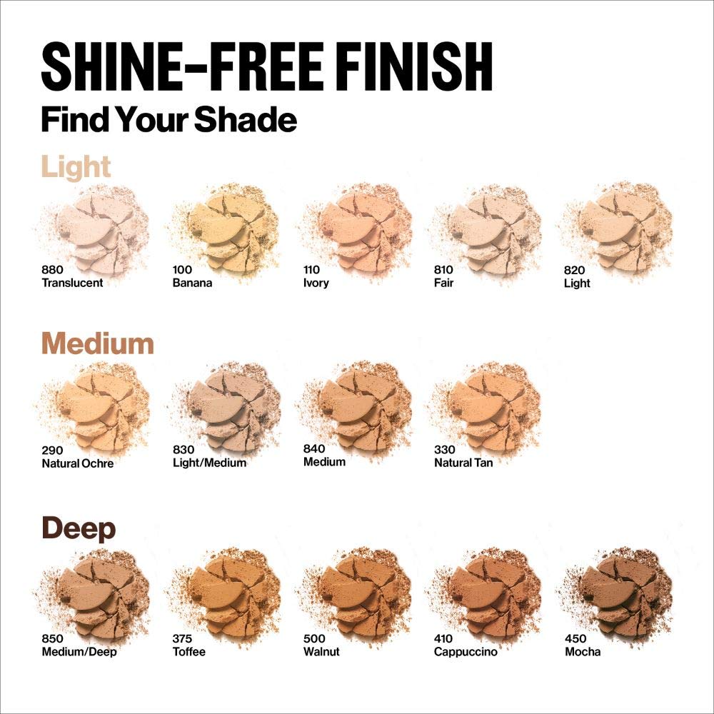 Revlon ColorStay applied on cheek showing matte finish and shine control benefit