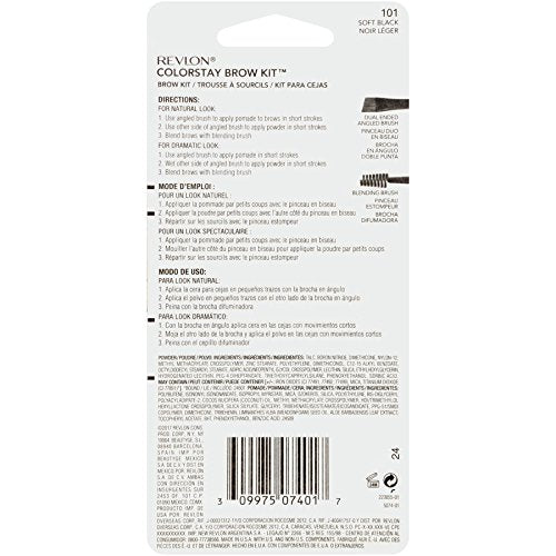 Revlon ColorStay Brow Kit pomade and angled brush detail for precise shaping