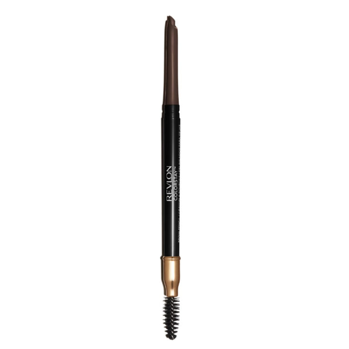 Revlon ColorStay brow pencil front view shows packaging and slim profile benefit precision