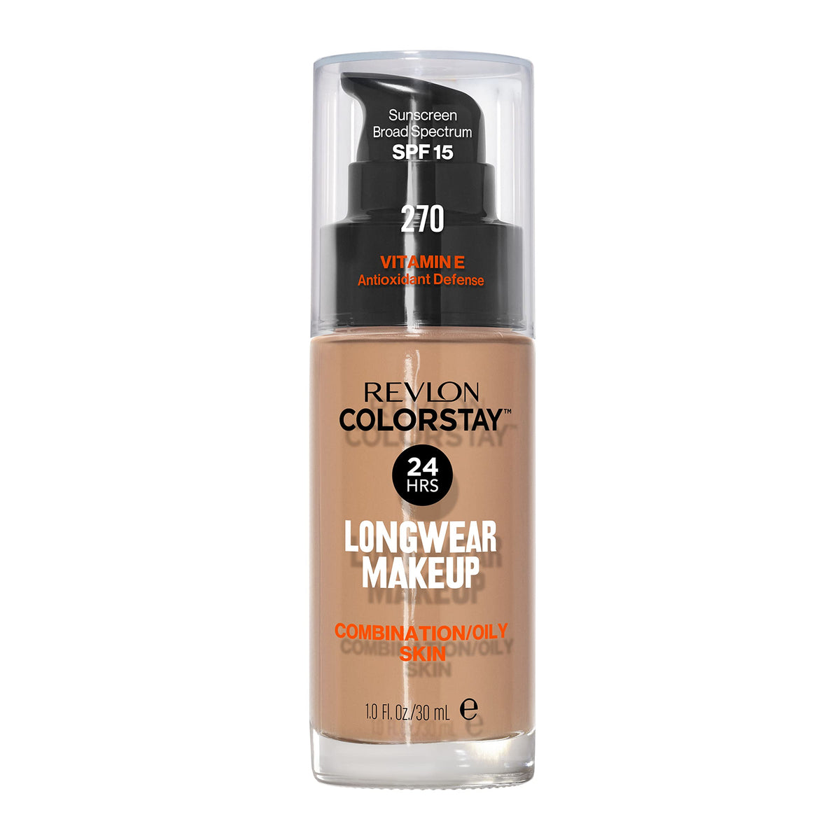 Revlon ColorStay front bottle in Chestnut 270 showing product label and shade