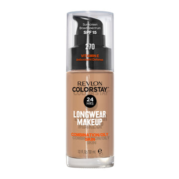 Revlon ColorStay front bottle in Chestnut 270 showing product label and shade