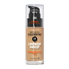 Revlon ColorStay front packaging showing 280 Tawny and matte benefit