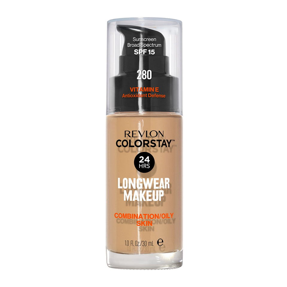 Revlon ColorStay front packaging showing 280 Tawny and matte benefit