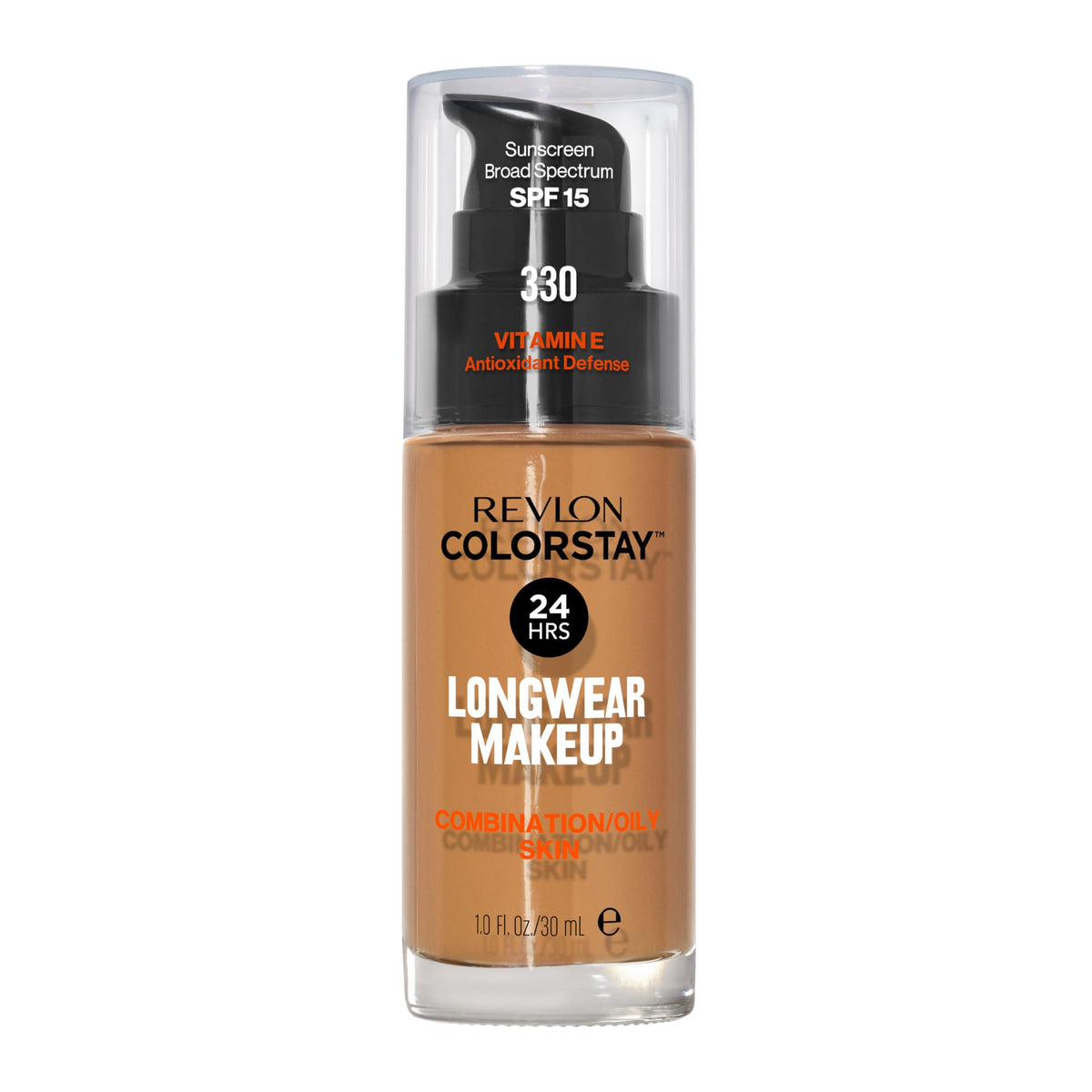 Revlon bottle front packaging showing label and shade for easy identification