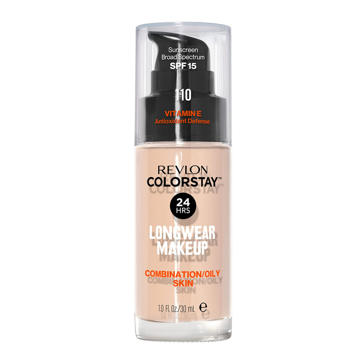 Revlon ColorStay front packaging showing label and SPF 15 benefit