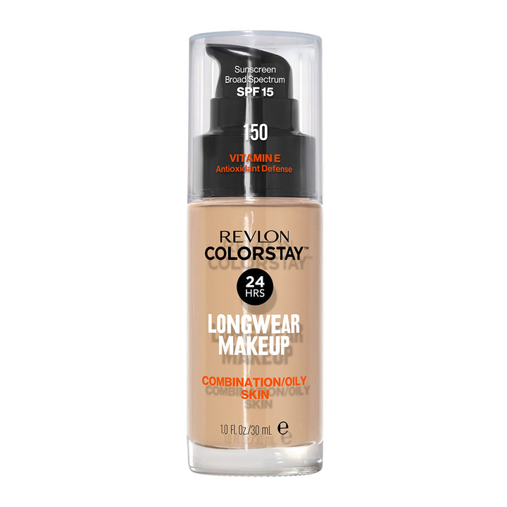 Revlon ColorStay front packaging shows bottle and label for long-wear foundation benefit